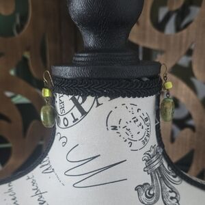 Premier Designs Green and Gold‎ Earrings